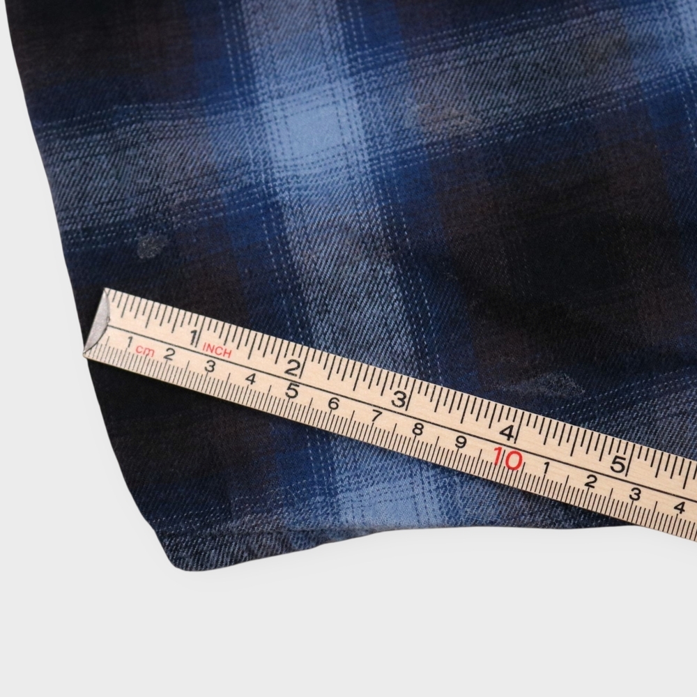 Cody James Men Button Up Shirt XLarge Blue Plaid Flannel Western Pearl Snap - Picture 13 of 14